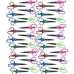 CLI 5" Stainless Steel Kid's Scissors, Pointed Tip, Assorted Colors, 36/Pack (CHL77505-36)