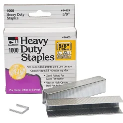 CLI Extra Heavy Duty Staples, 5/8" Leg Length, 1000/Pack, 6 Packs (CHL84063-6)