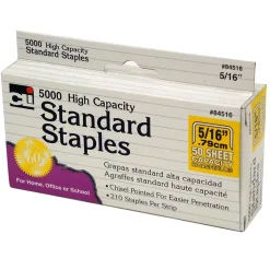 CLI High Capacity Standard Staples, 5/16" Leg Length, 5000/Pack, 10 Packs (CHL84516-10)