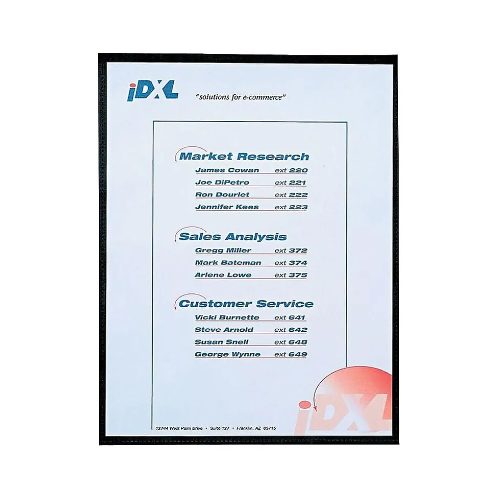 C-Line Cubicle Keepers Polypropylene Magnetic File Pockets, Clear, 25/Box (CLI37991)