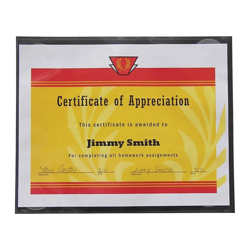 C-Line Cubicle Keepers Polypropylene File Pockets, Clear, 25/Box (CLI38991)