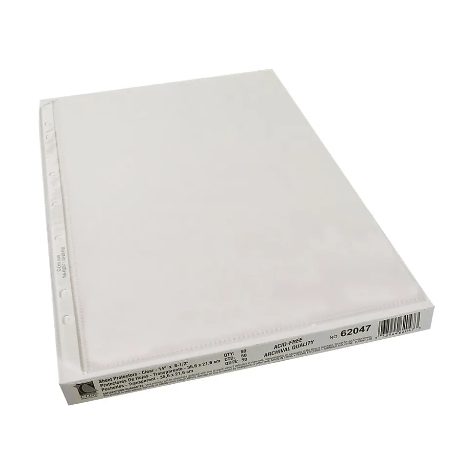 C-Line Heavyweight Polypropylene/PP Sheet Protectors, Clear, 50/Box (62047)