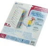 C-Line Heavyweight Sheet Protectors, 11" x 8-1/2", Assorted Colors, 8 Tab Set (05580)