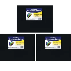 C-Line Letter Size Document Sorter, Black/Multi, Pack of 3 (CLI59011-3)