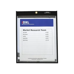 C-Line Magnetic Stitched Job Ticket Holder, 9" x 12", Black/Clear, 25/Pack (CLI85912)