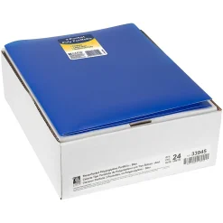 C-Line 3-Pocket Portfolio Folder, Blue, Box of 24 (CLI33945)