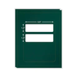 ComplyRight Double-Window Tax Presentation Folder, Emerald Green, 50/Pack (FG04)