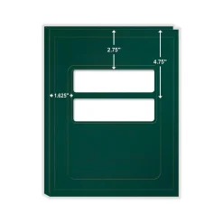 ComplyRight Double-Window Tax Presentation Folder, Emerald Green, 50/Pack (FG04)
