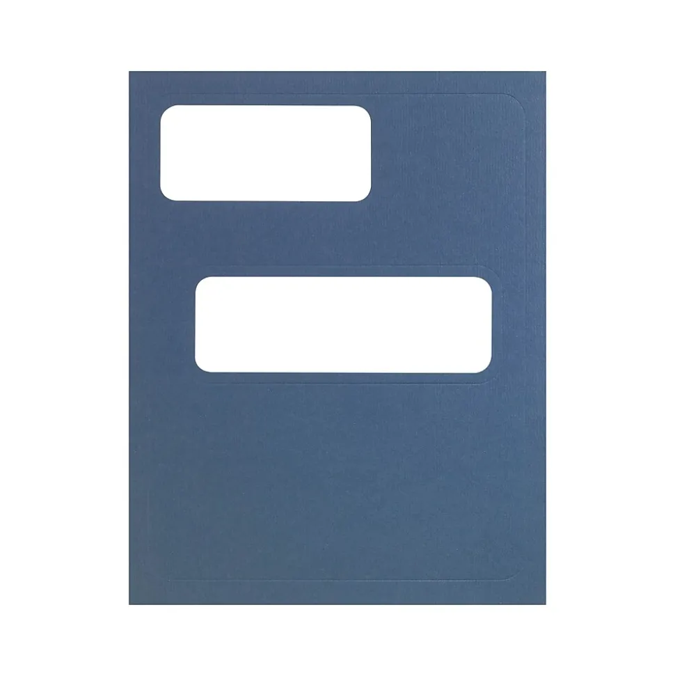 ComplyRight Double-Window Tax Presentation Folder, Blue, 50/Pack (FB01)