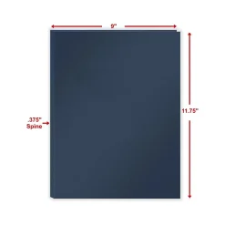 ComplyRight 1-Pocket Tax Presentation Folder, Navy Blue, 50/Pack (PNBF8)