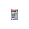 Consolidated Stamp 2000 Plus Self-Inking Deluxe Teachers Stamp Kit, 10 Changeable 5/8" Dia. Messages, Red/Blue Stamps (063614)