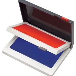 Cosco Two-Color Felt Stamp Pads, Red/Blue Ink (090429)