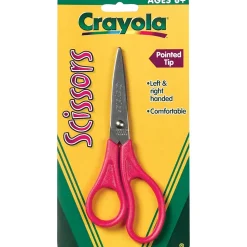 Crayola Stainless Steel Kid's Scissors, Pointed Tip, 5-3/8" (69-3010)