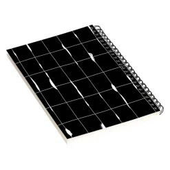 DENY Designs Between the Lines by Iveta Abolina Notebook, 5.5" x 8.25", Dotted, 40 Sheets, Black/White (68195-nobs01)