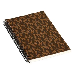 DENY Designs Cheetah Gisselle by Iveta Abolina Professional Notebooks, 5.5" x 8.25", Dotted, 40 Sheets, Brown (70302-NOBS01)