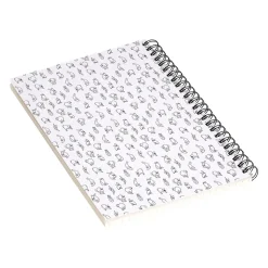 DENY Designs Hello Furry by Iveta Abolina Professional Notebooks, 5.5" x 8.25", Dotted, 40 Sheets, White (70333-NOBS01)