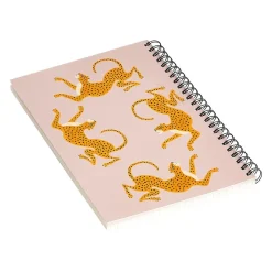 DENY Designs Leopard Race Pink by Megan Galante Professional Notebooks, 5.5" x 8.25", Dotted, 40 Sheets, Pink (72874-NOBS01)