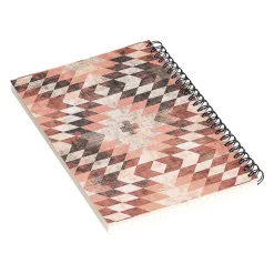DENY Designs Native Coral Diamond by Holli Zollinger Notebook, 5.5" x 8.25", Dotted, 40 Sheets, Multicolor (67636-nobs01)