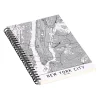 DENY Designs New York City White Map by Multiplicity Notebook, 5.5" x 8.25", Dotted, 40 Sheets, Cream (69105-nobs01)