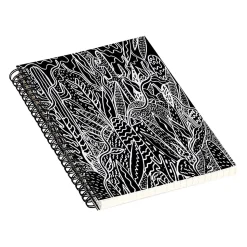 DENY Designs The Garden by Kris Tate Professional Notebooks, 5.5" x 8.25", Dotted, 40 Sheets, Black (58293-NOBS01)