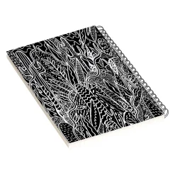 DENY Designs The Garden by Kris Tate Professional Notebooks, 5.5" x 8.25", Dotted, 40 Sheets, Black (58293-NOBS01)