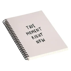 DENY Designs This Moment Right Now by Urban Wild Studio Notebook, 5.5" x 8.25", Dotted, 40 Sheets, Pink (70945-nobs01)
