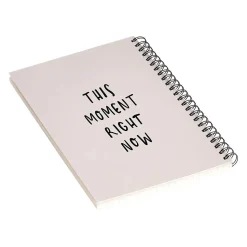 DENY Designs This Moment Right Now by Urban Wild Studio Notebook, 5.5" x 8.25", Dotted, 40 Sheets, Pink (70945-nobs01)