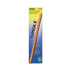 Dixon Oriole Wooden Pencil, 2.2mm, #2.5 Medium Lead, Dozen (12875)