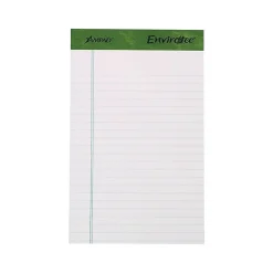 Earthwise by Ampad Notepads, 5" x 8", College Ruled, White, 40 Sheets/Pad, 6 Pads/Pack (40112R)