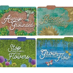 Eureka Curiosity Garden File Folders, 1-Tab, Assorted, Letter Size, 6/Bundle (EU-866450-6)