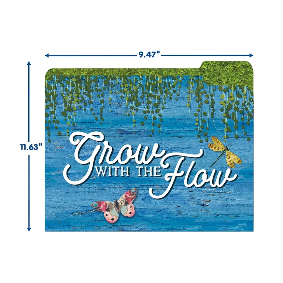 Eureka Curiosity Garden File Folders, 1-Tab, Assorted, Letter Size, 6/Bundle (EU-866450-6)