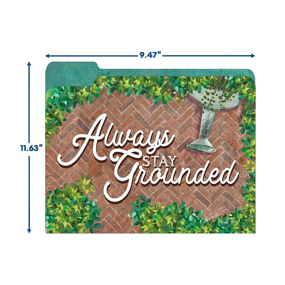 Eureka Curiosity Garden File Folders, 1-Tab, Assorted, Letter Size, 6/Bundle (EU-866450-6)