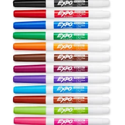 Expo Dry Erase Marker, Fine Tip, Assorted, 12/Pack (86603)