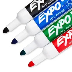 Expo Dry Erase Markers, Bullet Point, Assorted, 4/Pack (82074)