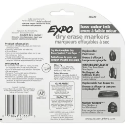 Expo Dry Erase Markers, Chisel Tip, Black, 4/Pack (80661)