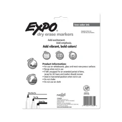 Expo Dry-Erase Marker, Chisel Tip, Black, 8/Pack (1980443)