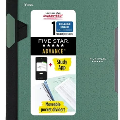 Five Star 1-Subject Notebooks, 8.5" x 11", College Ruled, 100 Sheets (06322)
