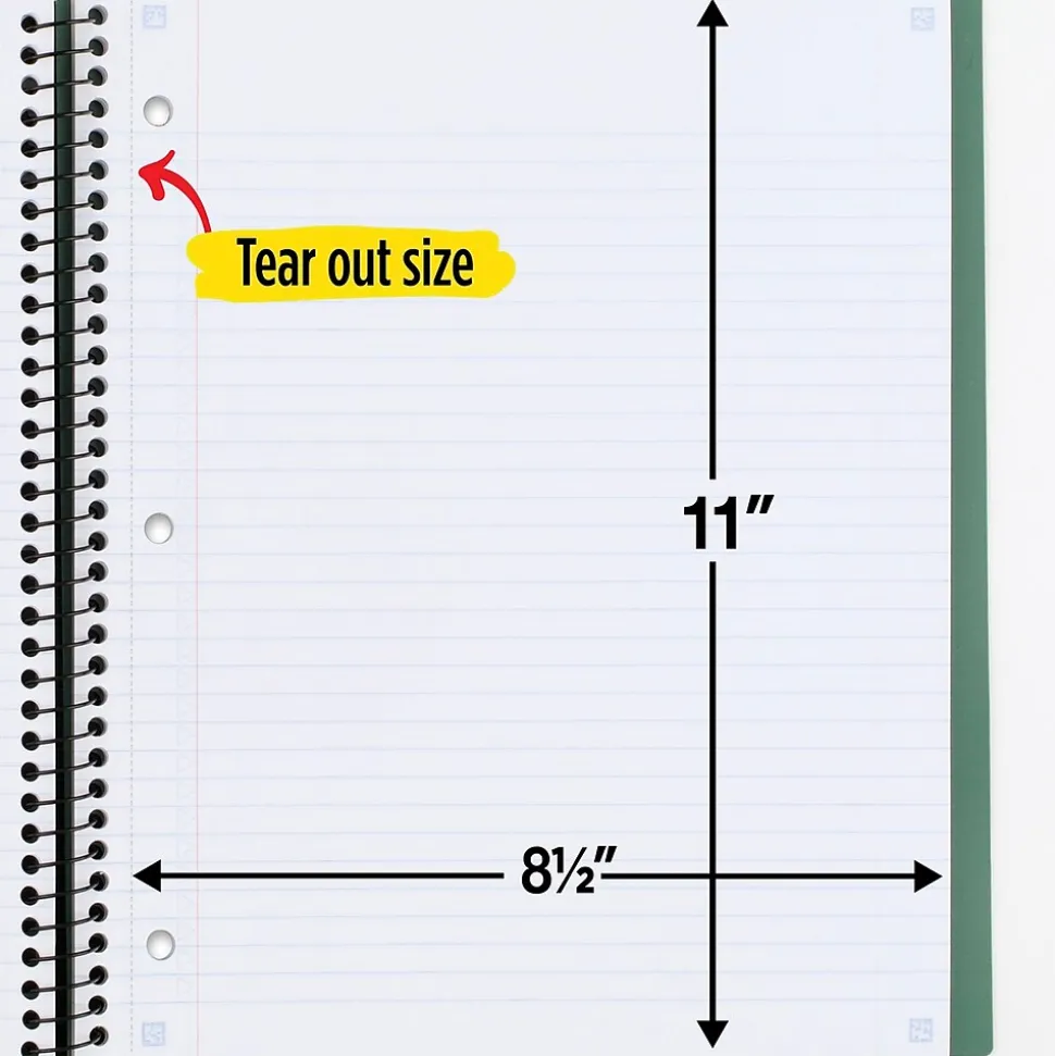 Five Star 1-Subject Notebooks, 8.5" x 11", College Ruled, 100 Sheets (06322)