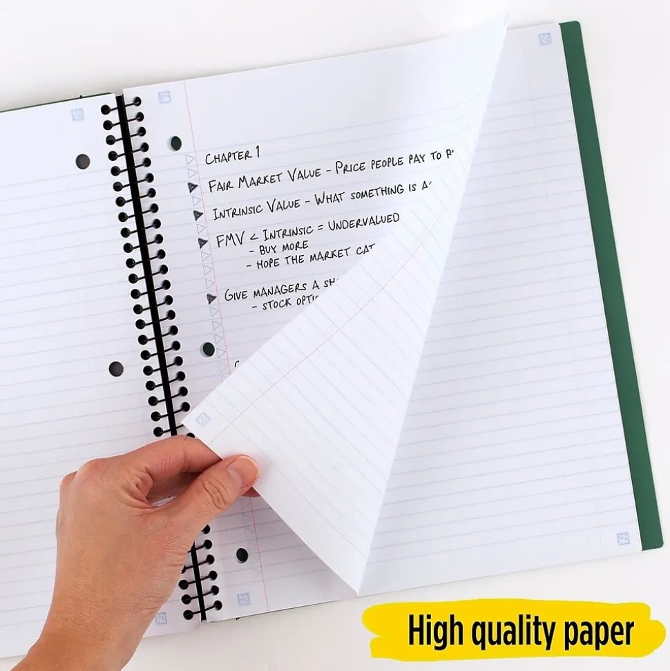 Five Star 1-Subject Notebooks, 8.5" x 11", College Ruled, 100 Sheets (06322)