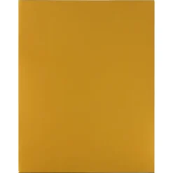 JAM Paper Glossy 3-Hole Punched 2 Pocket Cardstock Presentation Folder, Gold, 100/Box (385GGOB)