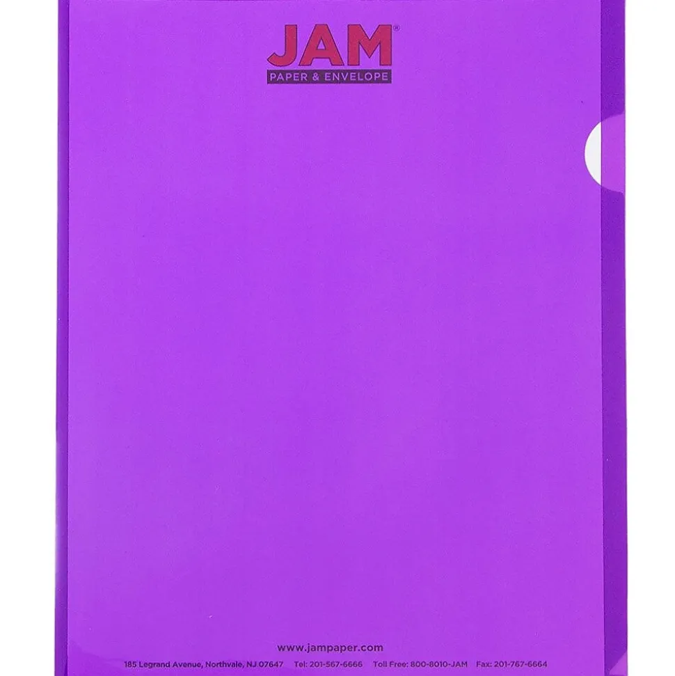 JAM Paper® Plastic Sleeves, 9" x 12", Purple, 120/Pack (38OSPUB)