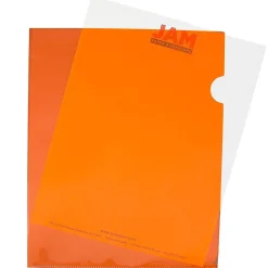 JAM Paper® Plastic Sleeves, 9" x 12", Orange, 12/Pack (226330937)