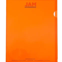 JAM Paper® Plastic Sleeves, 9" x 12", Orange, 12/Pack (226330937)