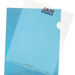 JAM Paper Plastic Sleeves, 9" x 12", Blue, 12/Pack (2226316987)