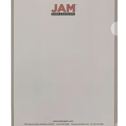 JAM Paper® Plastic Sleeves, 9" x 12", Smoke Gray, 120/Pack (2226316990B)