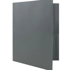 JAM Paper POP 2-Pocket Portfolio Plastic Folder, Gray, 96/Box (382EGYB)