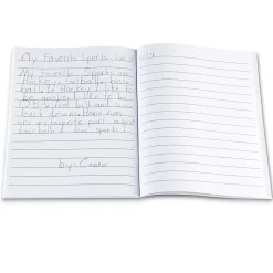 Learning Resources Make a Story Writing Hardcover Journal, 7" x 9", Blue, 10/Set (LER3467)