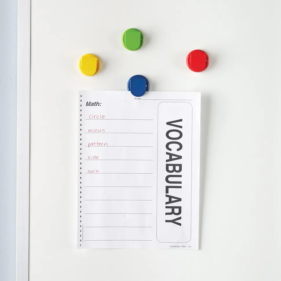 Learning Resources Super Strong Magnetic Clips 1.5" in Diameter, Assorted, Pack of 4 (LER2692)