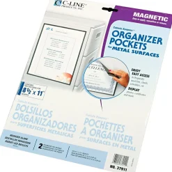 Magnetic Cubicle Keepers®, Clear Polypropylene, 8 1/2" x 11"