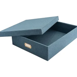 Martha Stewart Document Box, Navy Faux Leather (MS110F)